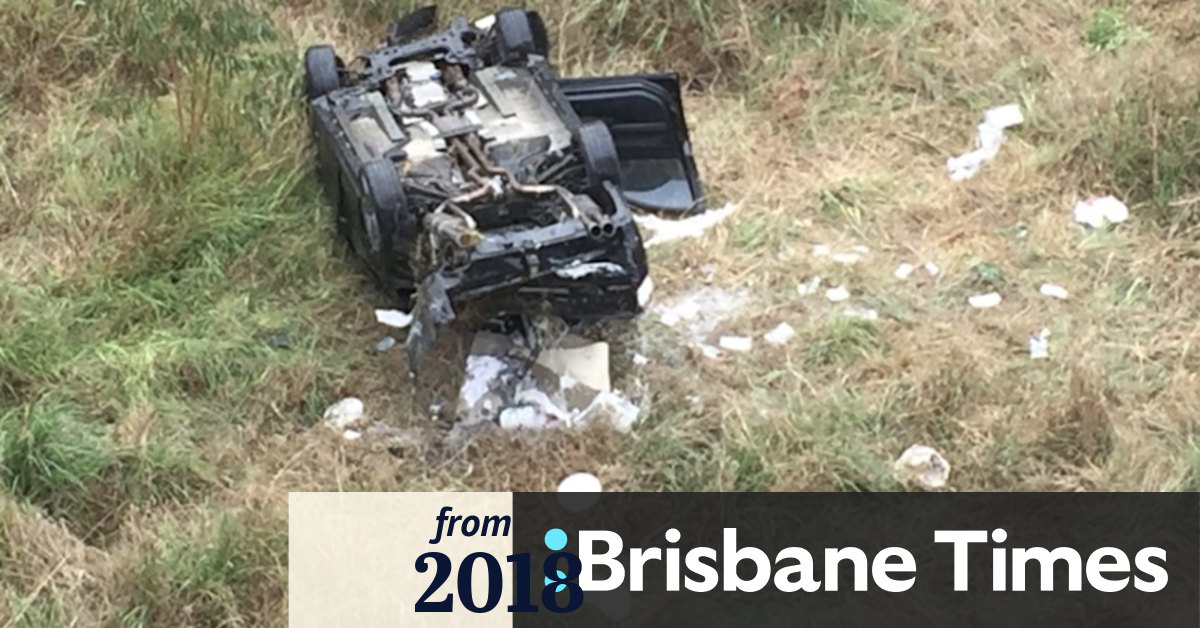 Man critical after car crashes off Centenary Highway